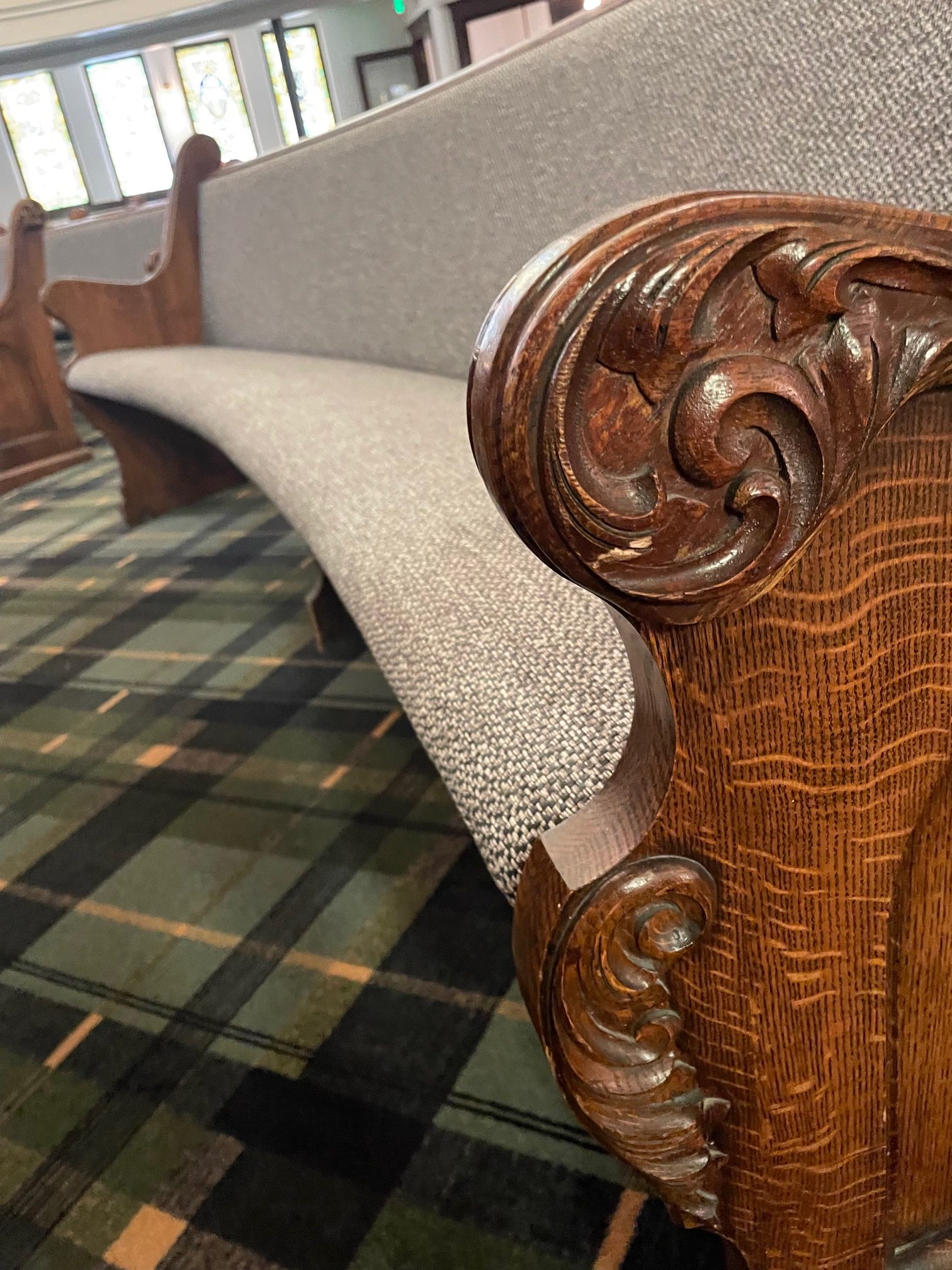 Church Pew Upholstery in Boise, Idaho